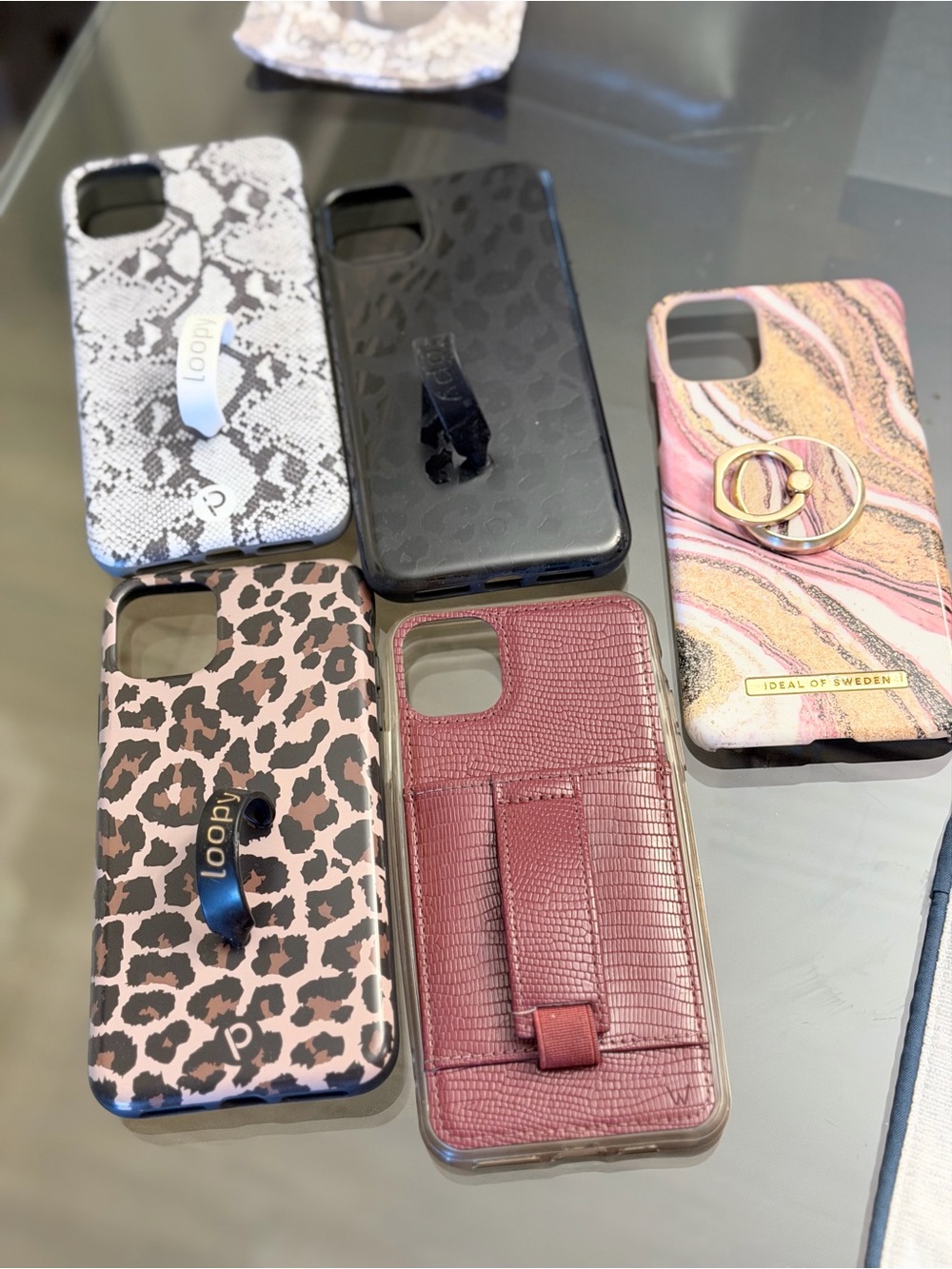 Assorted IPhone 11 Pro Mac, Walli and Ideal of Sweden Phone Cases $25 for all